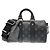 Louis Vuitton Monogram Eclipse Reverse Keepall Bandoulière 25cm Schwarz Grau
