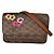 Borsa a tracolla Karl Lagerfeld monogramma floreale Marrone