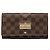 Louis Vuitton Damier Portefeuille Sarah Long Wallet Marrone