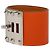 Hermès Bracciale Hermes Kelly Dog Extreme Argento Arancione - vista 2