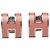 Hermès Brincos Hermes Mini Pop H Stud Prata Rosa
