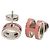 Hermès Brincos Hermes Mini Pop H Stud Prata Rosa - vista 3