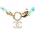Collar Chanel Coco Mark Azul Dorado