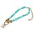 Collar Chanel Coco Mark Azul Dorado - vista 3