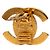 Orecchini a clip vintage Chanel Coco Mark Turnlock D'oro - vista 3