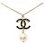 Colar Chanel Coco Mark Preto Dourado