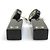 Pendientes colgantes Chanel Coco Mark Negro Plata - vista 4