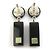 Pendientes colgantes Chanel Coco Mark Negro Plata - vista 5