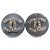 Chanel Clip-Ohrringe Grau und Silber Braun