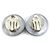 Chanel Clip-Ohrringe Grau und Silber Braun - Ansicht 4