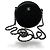 Chanel Handle with Care Round Vanity Case with Chain Quilted Caviar Small Nero
