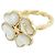 Christian Dior Bandring Gold und Weiß Golden