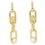 Orecchini a catena Gucci oro e bianco D'oro