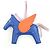 Hermès Hermes Rodeo Pegasus Accessory Bag Charm MM 083011CA Blu Arancione - vista 2