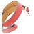 Hermès Hermes Rivale Double Tour 064644CK Armband Silber Rot - Ansicht 4