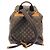 Zaino Louis Vuitton Monogram Montsouris Cargo Marrone - vista 2