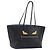 FENDI Tote Bag Leder Schwarz Silber Auth bs36971