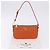 PRADA Accessory Pouch Saffiano leather Orange Gold Auth 200537V Golden - view 12