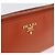 PRADA Accessory Pouch Saffiano leather Orange Gold Auth 200537V Golden - view 19