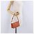 PRADA Accessory Pouch Saffiano leather Orange Gold Auth 200537V Golden - view 25