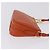 PRADA Accessory Pouch Saffiano leather Orange Gold Auth 200537V Golden - view 3