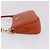 PRADA Accessory Pouch Saffiano leather Orange Gold Auth 200537V Golden - view 4