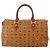 Bolsa Boston MCM Logogram Vicetos PVC Couro Marrom Dourado Auth 199670 - vista 2