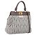 Borsa a mano Miu Miu Matelassé in pelle 2way Grigio Tono Oro Auth 199342A Marrone