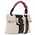 Bulgari Borsa a Mano BVLGARI Canvas 2way Beige Tono Oro Auth 202121A