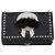 Borsa a tracolla con catena FENDI in pelle nera e argento 8M0346 Auth 202140 Nero - vista 13