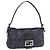 Borsa a tracolla FENDI Mamma Baguette perline Navy Silver Auth yk20785SAM Argento Blu navy
