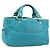 Céline CELINE Boogie Bag Leather Light Blue Gold Auth hk4041 D'oro Blu chiaro