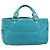 Céline CELINE Boogie Bag Leather Light Blue Gold Auth hk4041 D'oro Blu chiaro - vista 13