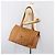 Borsa Tote MCM Vicetos Logogram PVC Leather Brown Gold Auth 198306 Marrone D'oro - vista 23
