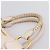 Borsa Miu Miu Vittero Dino Leather 2way Ivory Gold Auth 201929A D'oro Crudo - vista 8