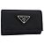 PRADA Key Case Nylon Black Silver Black Auth bs36854 Silvery