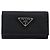 PRADA Key Case Nylon Black Silver Black Auth bs36854 Silvery - view 13