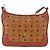 Borsa a tracolla MCM Vicetos in pelle marrone tono oro Auth BA15404 - vista 13