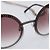 Gafas de sol degradadas de triple cadena CHANEL COCO Mark Pearl, plástico, Wine Red Silver CC Auth SW2690M Plata Burdeos - vista 7