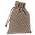 Borsa a coulisse GUCCI GG Canvas Beige Silver 014 1136 Auth hk4124 Argento