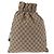 Borsa a coulisse GUCCI GG Canvas Beige Silver 014 1136 Auth hk4124 Argento - vista 13