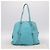 PRADA Tote Bag aus Leder hellblau silber Auth 199466V - Ansicht 12