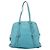 PRADA Tote Bag aus Leder hellblau silber Auth 199466V - Ansicht 13