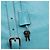 PRADA Tote Bag aus Leder hellblau silber Auth 199466V - Ansicht 20