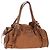 Borsa a tracolla Miu Miu con fiocco laterale in pelle marrone e tono oro Auth am12465V