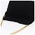 Céline Borsa a tracolla con catena CELINE Suede Black Gold Tone Auth 198925A Nero - vista 6