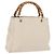 Borsa a mano GUCCI Bamboo in pelle Bianco Oro 336032 Auth hk4056 D'oro