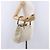 Borsa a mano GUCCI Bamboo in pelle Bianco Oro 336032 Auth hk4056 D'oro - vista 26