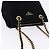 Borsa a tracolla con catena PRADA in camoscio nero e oro Auth yk20760V D'oro - vista 6