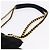 Borsa a tracolla con catena PRADA in camoscio nero e oro Auth yk20760V D'oro - vista 8